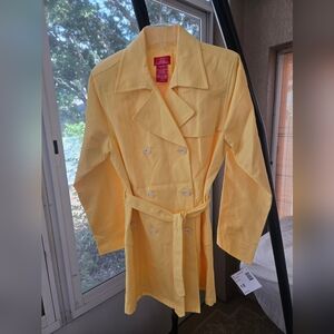 Brand New Oscar De La Renta Yellow Women's Trench Coat